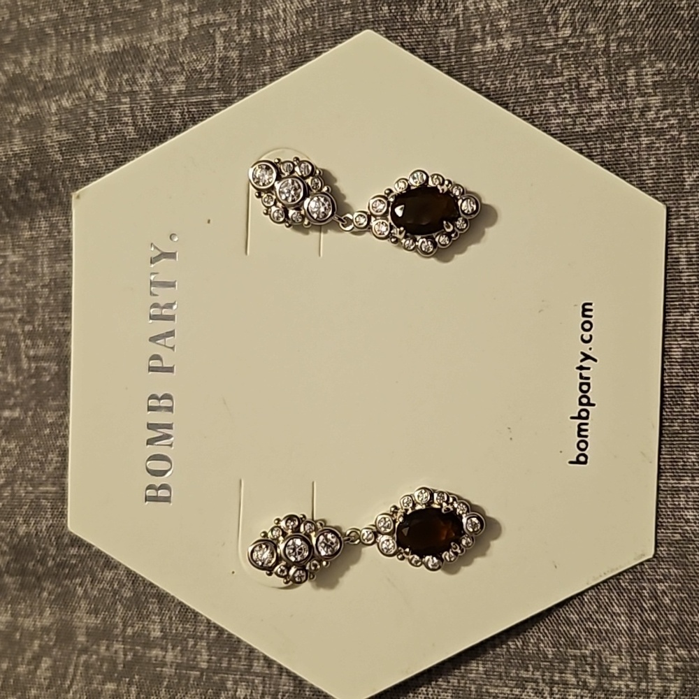 Beautiful chocolate topaz earrings